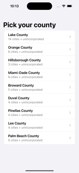 PermitWire — pick your Florida county