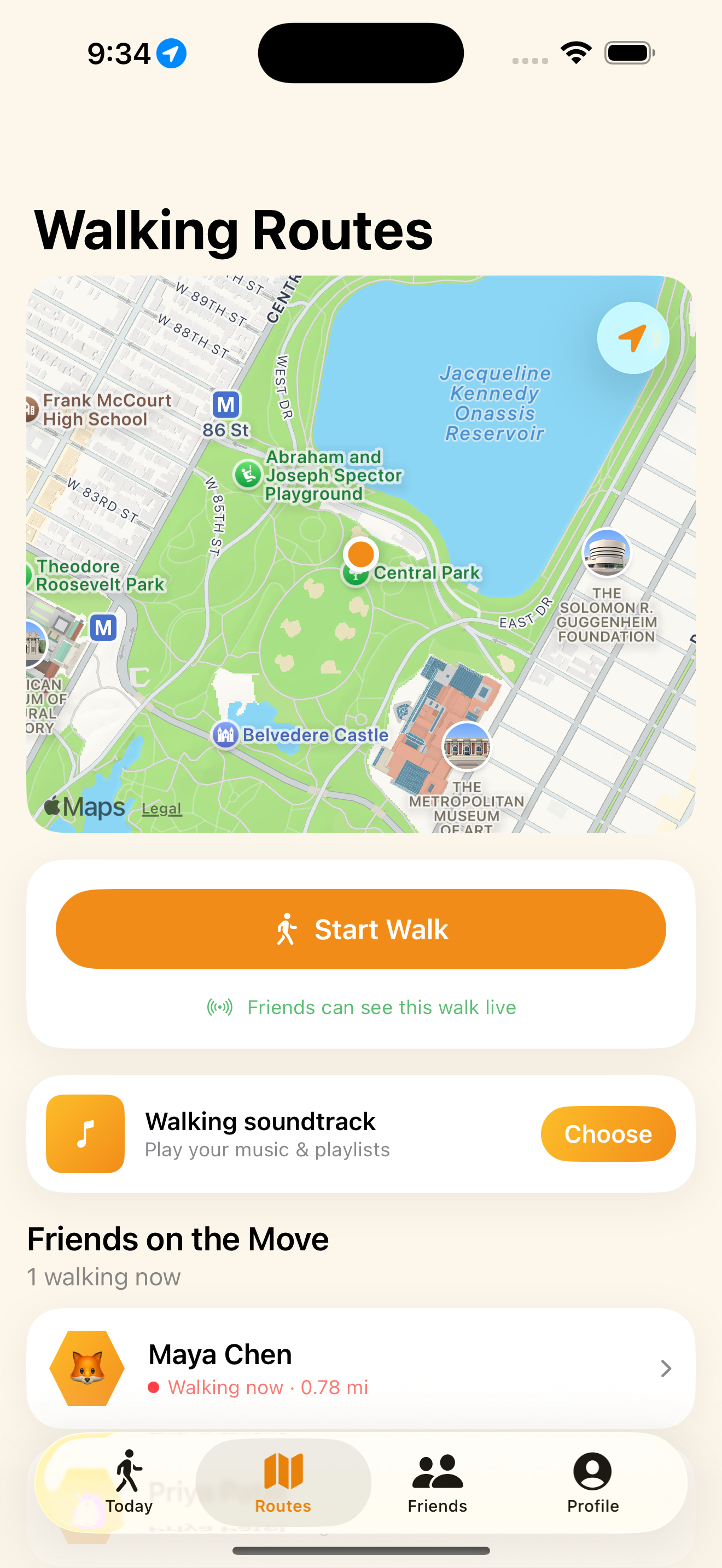 StepHive — Walking routes map